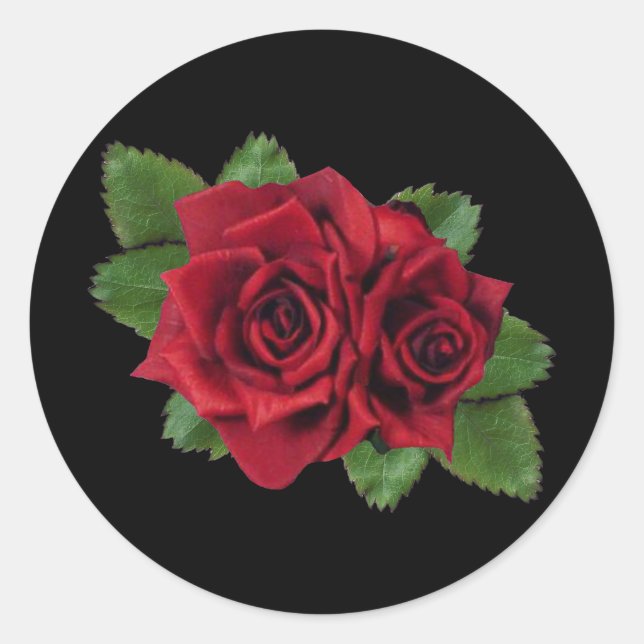 Black Pearl Roses Sticker (Front)