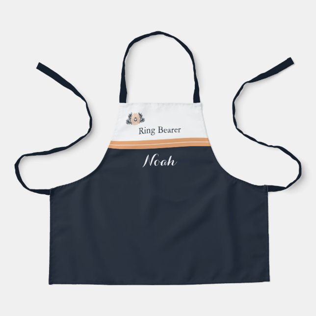 Black Pearl Watusi Tacao Wedding Ring Bearer Apron (Front)