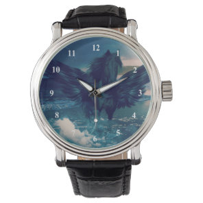 Black Pegasus Emerging From The Sea Watch