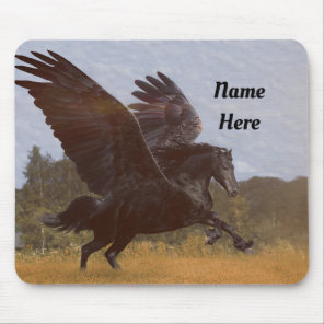 Black Pegasus Mousepad