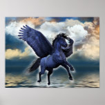 Black Pegasus Poster at Zazzle