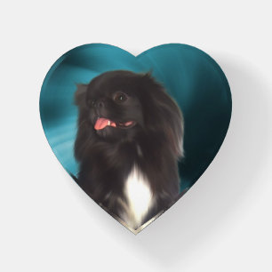 Black Pekingese Dog Animal Art Paperweight