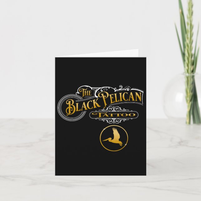 Black Pelican Tattoo Shop  Card (Front)