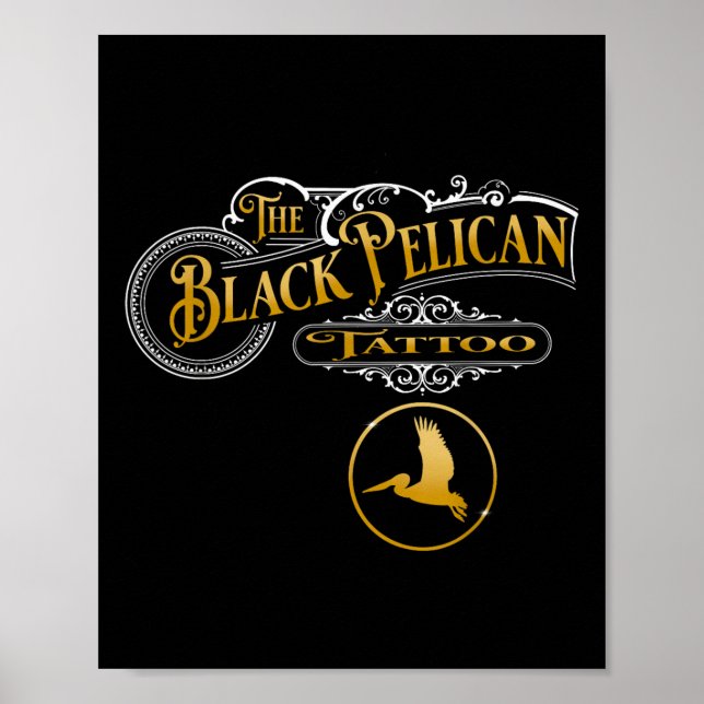 Black Pelican Tattoo Shop  Poster (Front)