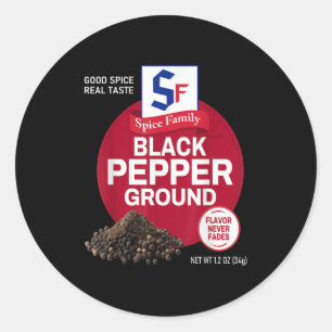 Black Pepper Ground Sce Group Family Matching Hall Classic Round Sticker