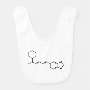 Black Pepper Piperine Molecular Chemical Formula Baby Bib