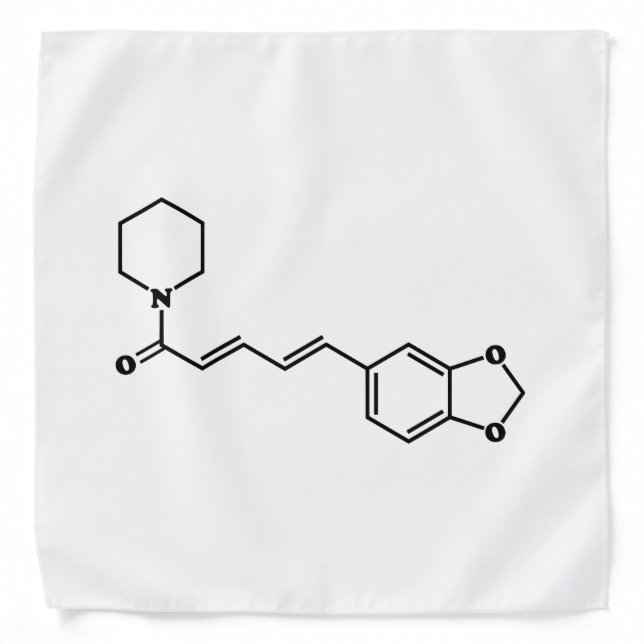 Black Pepper Piperine Molecular Chemical Formula Bandana (Front)