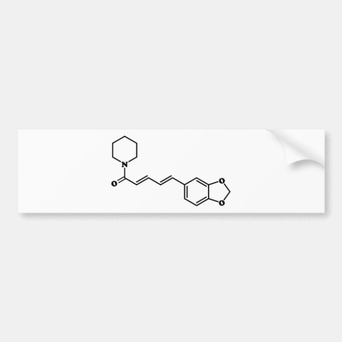 Black Pepper Piperine Molecular Chemical Formula Bumper Sticker