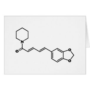Black Pepper Piperine Molecular Chemical Formula Cards