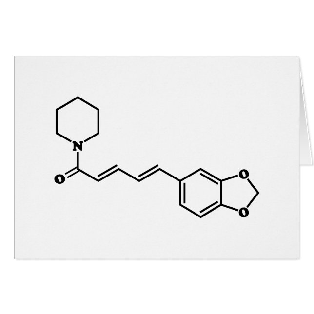 Black Pepper Piperine Molecular Chemical Formula Cards (Front Horizontal)