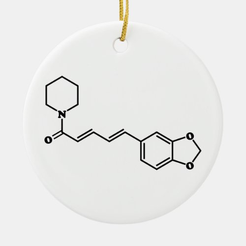 Black Pepper Piperine Molecular Chemical Formula Ceramic Ornament