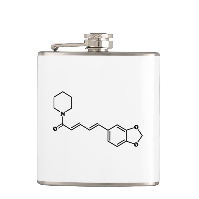 Black Pepper Piperine Molecular Chemical Formula Flask (Front)