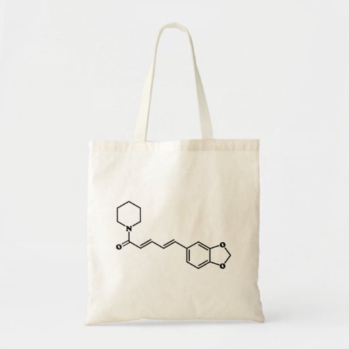 Black Pepper Piperine Molecular Chemical Formula Tote Bag