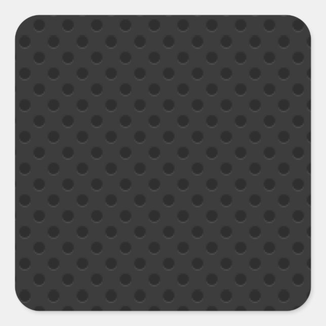 Black Perforated Pinhole Fiber Square Sticker (Front)