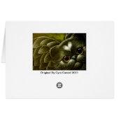 Black Persian Angel Cat with Heart Customize Card (Back Horizontal)
