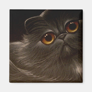 BLACK PERSIAN CAT Magnet