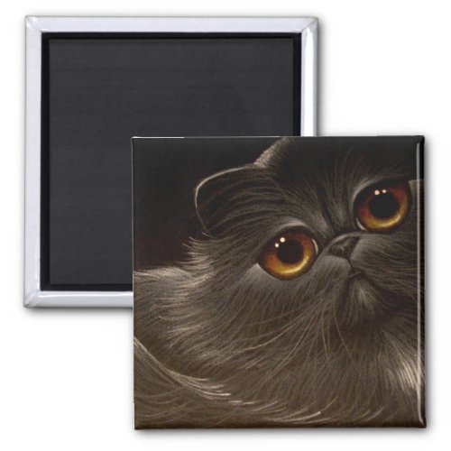 BLACK PERSIAN CAT Magnet