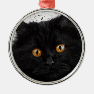 Black Persian Face Metal Ornament