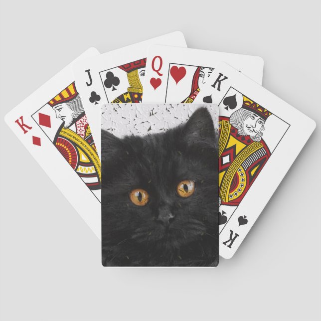 Black Persian Face Poker Cards (Back)