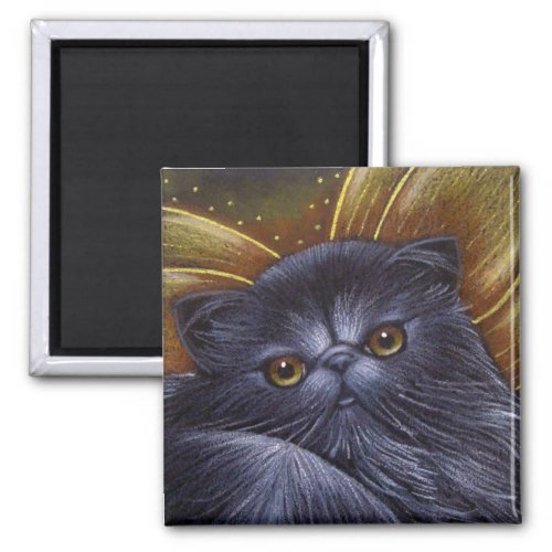 Black Persian Fairy Cat Magnet