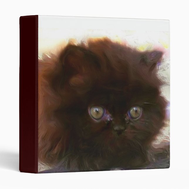Black Persian Kitten Binder (Front/Spine)