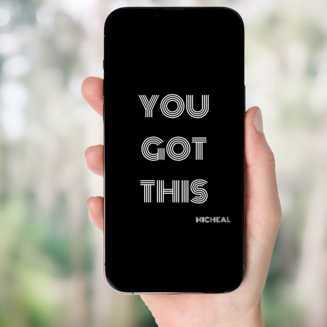 Black Personalised YOU GOT THIS Motivational  Poster (Front Digital)
