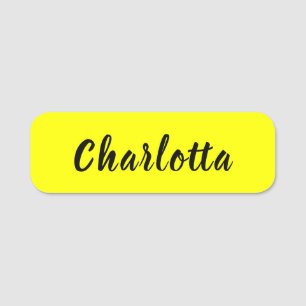 Black Personalize Name   Neon Yellow Color Tag