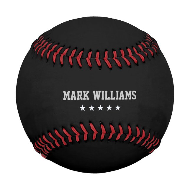 Black personalized baseball (Back)