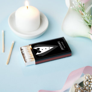 Black Personalized Groomsman Matchboxes