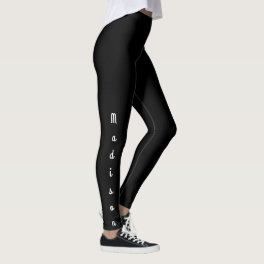 Black Personalized Leggings