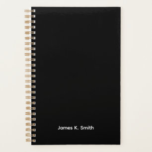 Black Personalized Men's Planner