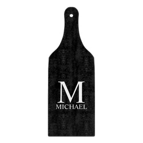 Black Personalized Monogram and Name Cutting Board
