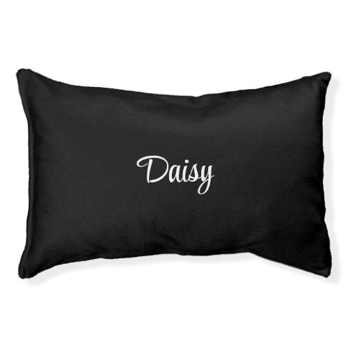 Black Personalized Name Dog Bed