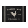 Black | Personalized Rustic Farmhouse Rooster Doormat