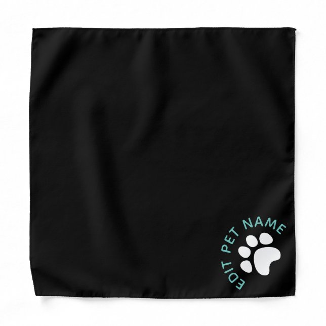 Black Pet Bandana (Front)