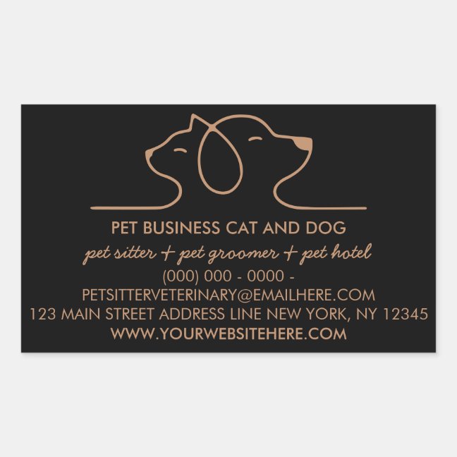 Black Pet First Aid Class Rectangular Sticker