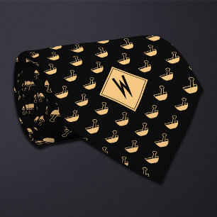 Black Pharmacist Mortar and Pestle Neck Tie