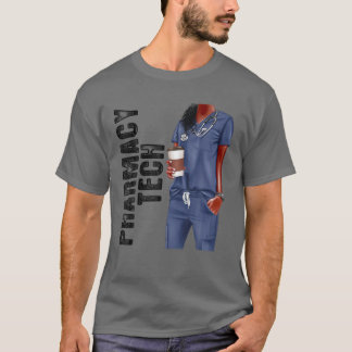 Black Pharmacy Tech Afro Love Melanin African Amer T-Shirt