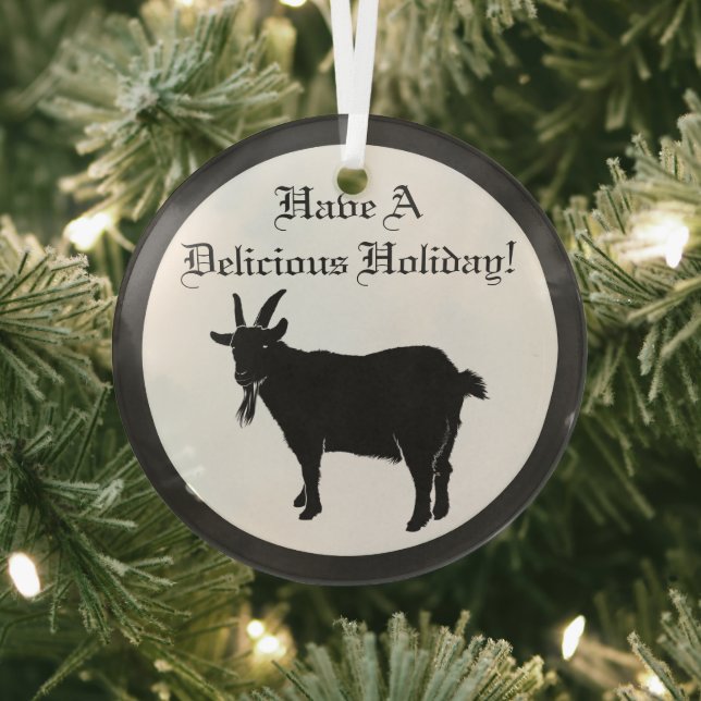 Black Phillip Folk Horror  Glass Ornament (Insitu)