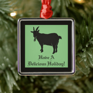 Black Phillip Goat Horror Metal Ornament