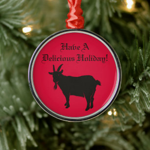 Black Phillip Goat Satanic Metal Ornament