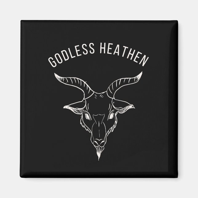 Black Phillip Godless Heathen  Magnet (Front)