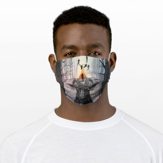 Black Phillip Original art Adult Cloth Face Mask (Worn)