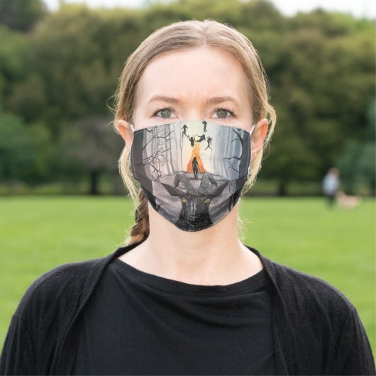 Black Phillip Original art Adult Cloth Face Mask (Outside)