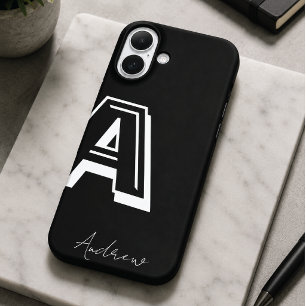 Black phone case - personalized nom