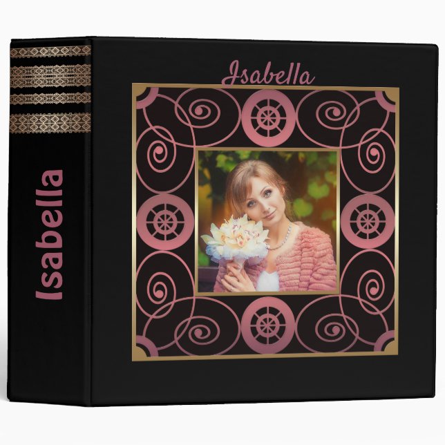 Black photo album, created for you 3 ring binder (Front/Spine)