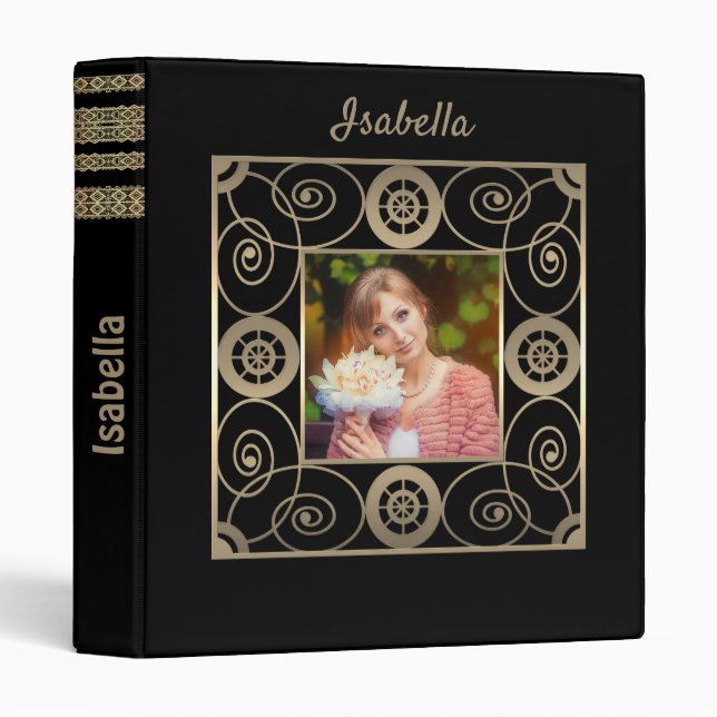 Black photo album, created for you 3 ring binder (Front/Spine)