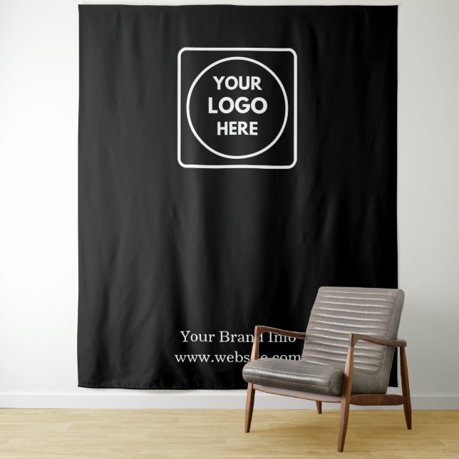 Black Photo Backdrop | Custom Logo Business Event  (In Situ)