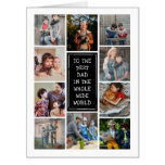 Black Photo Collage Best Dad Father's Day Big Card