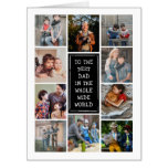Black Photo Collage Best Dad Father's Day Big Card Black Photo Collage Best Dad Father's Day Big Card
